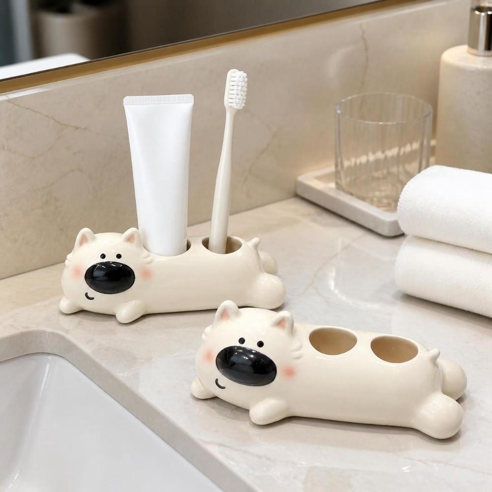 Creative Toothpaste Toothbrush Rack Ceramic Toothbrush Storage Rack  Washstand