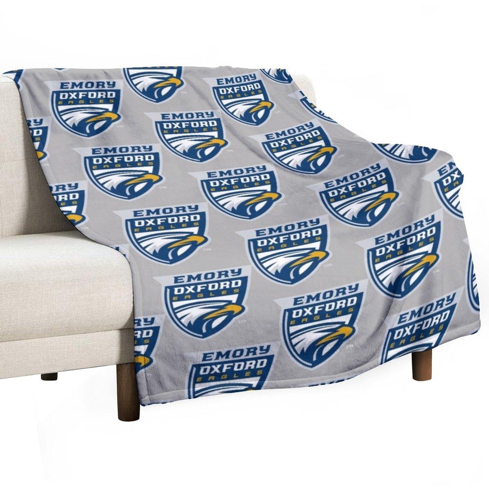 Emory U Eagles Throw Blanket Decorative Sofas Soft Plaid Luxury Weighted Blankets 30x40in