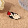 Cartoon Finger Heart Alloy Brooch Pin - Unique Accessory for Bags & Clothes