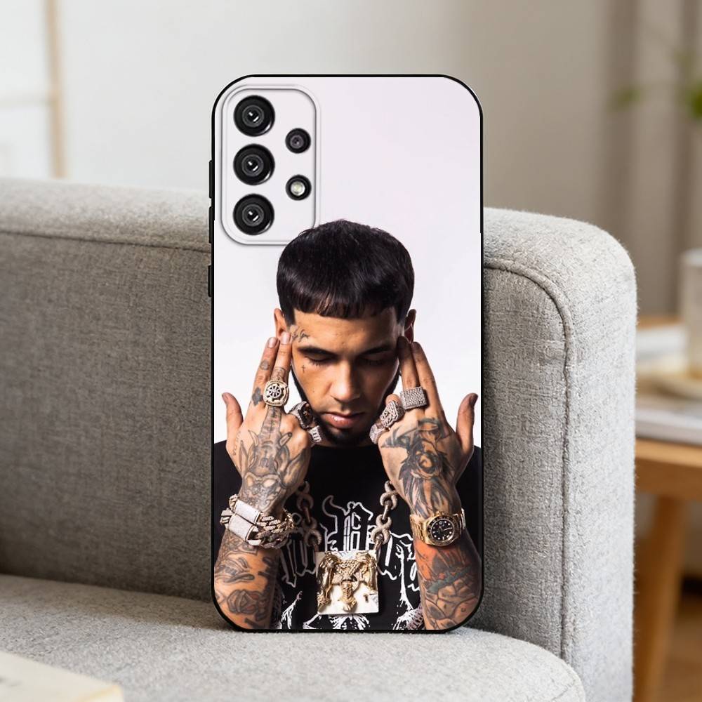 Rapper A- Anuel AA Phone Case For Samsung S25,S24,S21,S22,S23,S30,Ultra,S20,Plus,Fe,Note,10,9,5G Black Cover