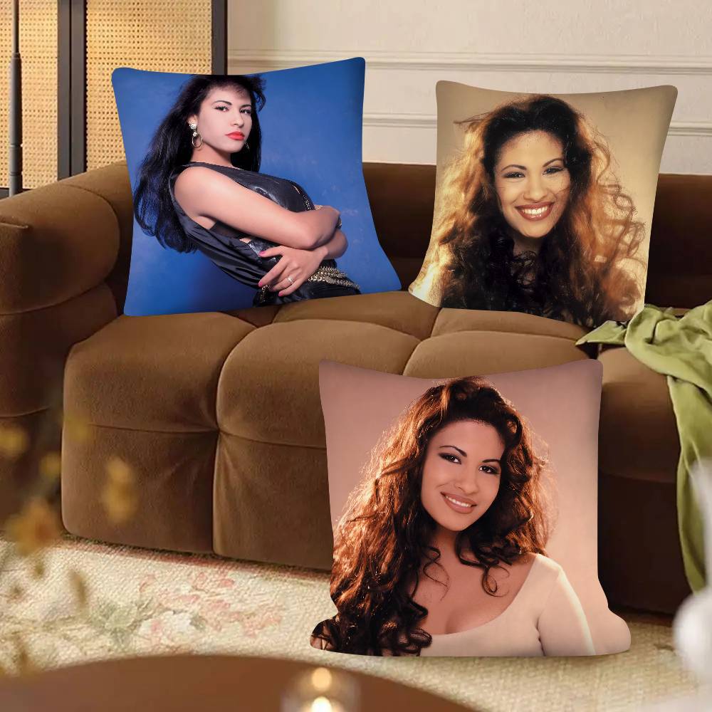 Singer Selena Quintanilla Pillow Case Fashion Square Pillowcase Bedroom Sofa Room Ins Decoration Leisure