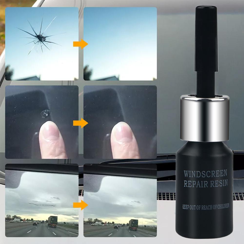 Nano Tragbares Glasreparaturset Harz, Auto-Fenster-Wartungsset, Glasverstärkende Flüssigkeit repariert Spinnennetze und Kratzer