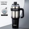 316 Stainless Steel Large Capacity Thermos Cup with Ceramic Inner Liner - Insulated Straw for Outdoor Use