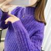 Women's Sweater Thickened Autumn/Winter High Collar Knitted Sweater Half High Collar