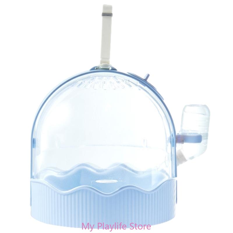 

Прозрачная переноска для мелких домашних животных, дорожная клетка с бутылкой для воды и вентиляционными отверстиями, универсальная дорожная клетка для мелких домашних животных, упаковка для клетки синий