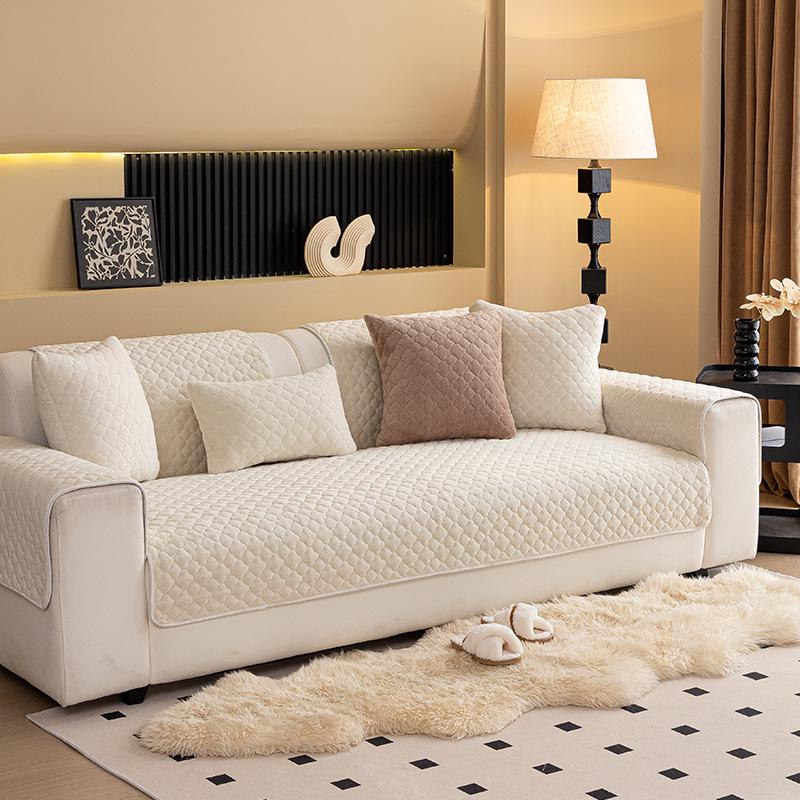 Zimní 2025 Plyšový Sametový Polštář na Pohovku: Silný, protiskluzový kryt