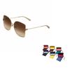 Gucci 2023 Spring Summer Alloy Frame Irregular Shape Sunglasses Women sunglasses Gold Brown GG1282SA-003