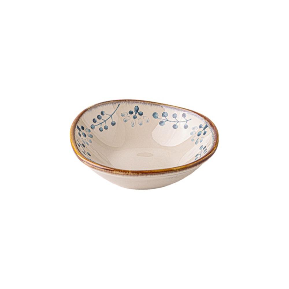 Mini Ceramic Flavor Dish Retro Vinegar Dish Multi-functional Mini Fruits Bowl  Household Use