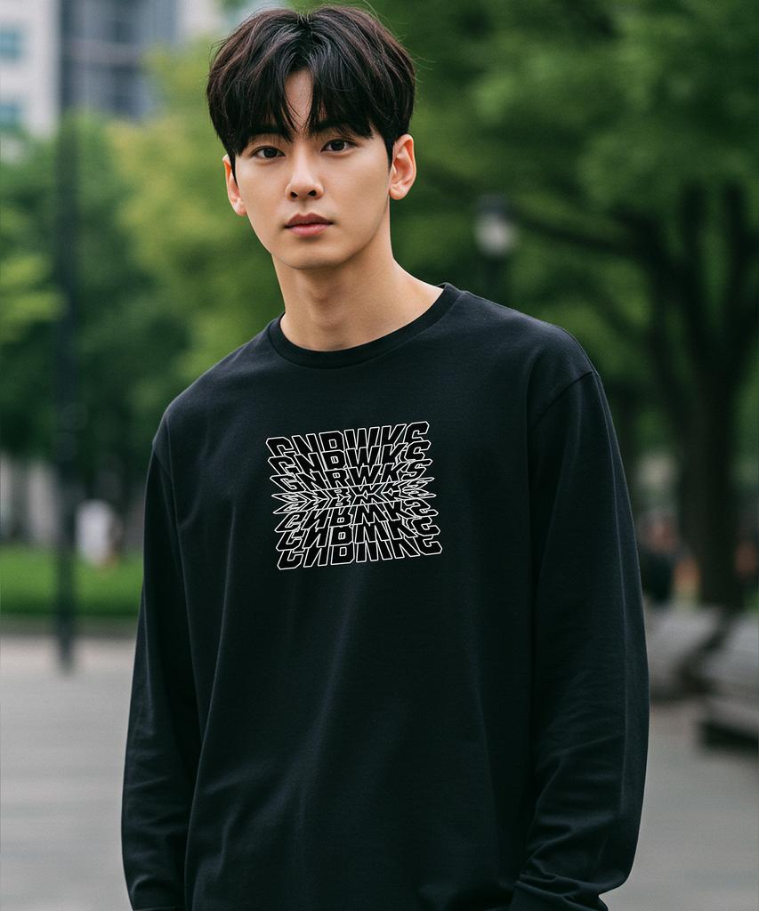 Jeneleolwogseu Long Sleeve Round Neck T-Shirt_2 Colors Gt006