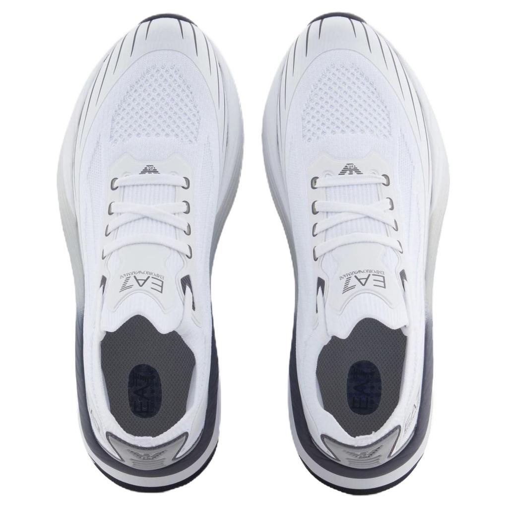 Emporio Armani EA7 Crusher Distance Knit Lace-Up Round-Toe Low-Top Casual Shoes Women Sneakers White X8X176XK377U477