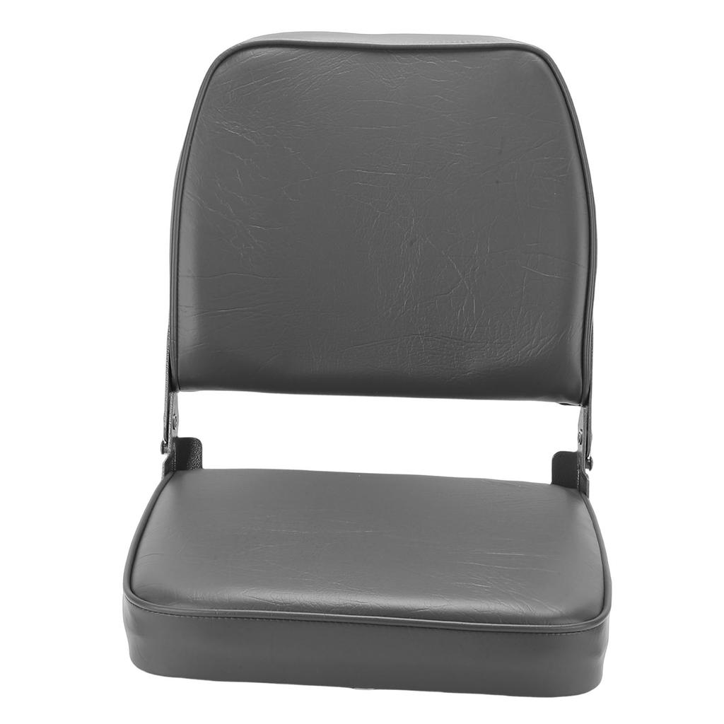 Folding Boat Seat with Backrest, Thick Foam Padding, Heavy Duty Marine Grade Aluminum Hinge, Lightweight Foldable Chair for Bass Canoe Pontoon Boats