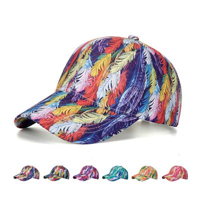 Berretto da Baseball Tie-Dye Stampato da Uomo Donna Cappello Parasole Graffiti Sfumato Cappello Panama Coda di Cavallo Cappelli con Visiera Cappello Snapback