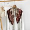 Retro Cotton and Linen Small Square Scarf Herringbone Silk Scarf Versatile Square Scarf Belt Silk Scarf Clothing with Neck Scarf