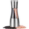 2 IN 1 Stainless Steel Mills Manual Salt Pepper Mill Seasoning Kitchen Tools Pepper Grinder Grinding