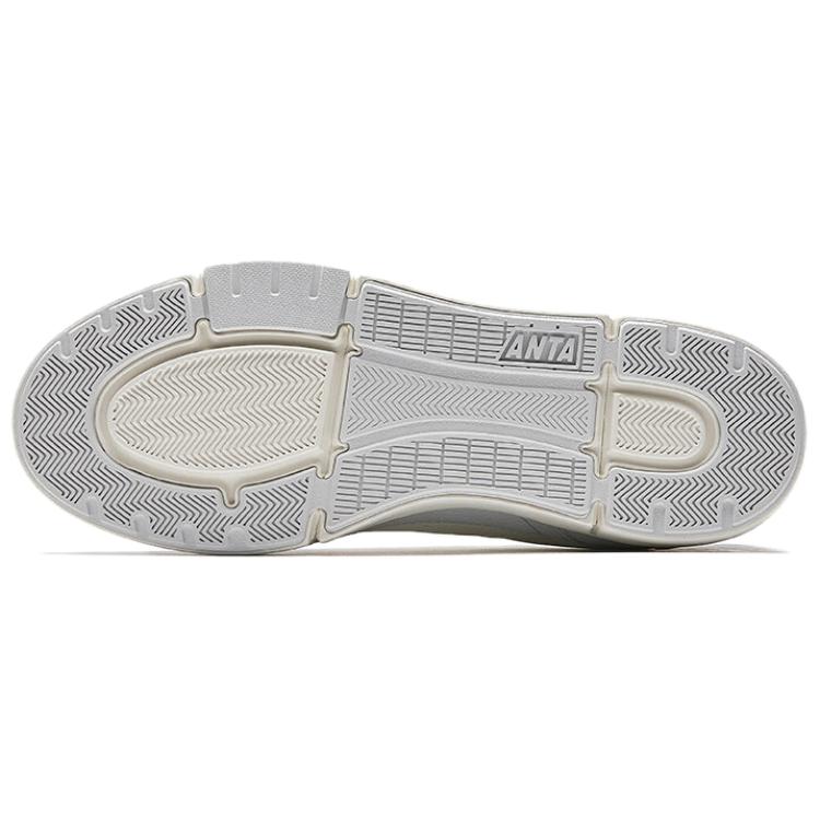 New Anta Breathing Breathable And Slip Resistant Low Top Skateboard Shoes Women's White Gray 122528018-7