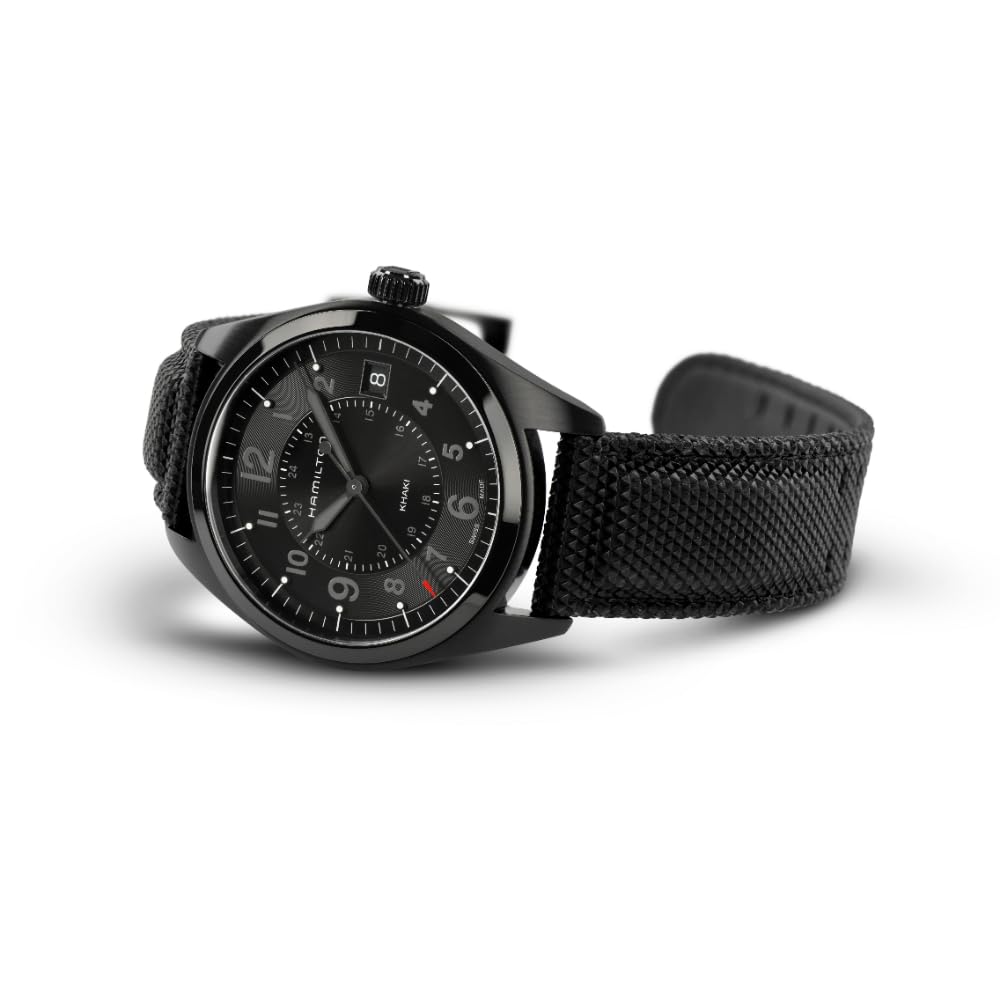 Hodinky HAMILTON Originální záruka Khaki Field Date All Black H68401735 Import [Hamilton] Pánské [Běžný produkt]