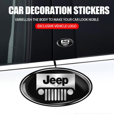 3D Car Badge Body Rear Trunk Decoration Stickers Car Styling Accessories For Compass Renegade Wrangler Jk Grand Cherokee