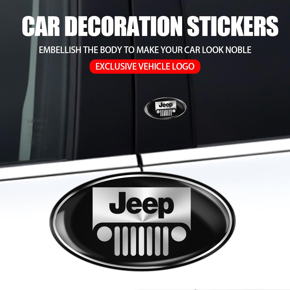 3D Car Badge Body Rear Trunk Decoration Stickers Car Styling Accessories For Jeep Compass Renegade Wrangler jk Grand Cherokee AKO1