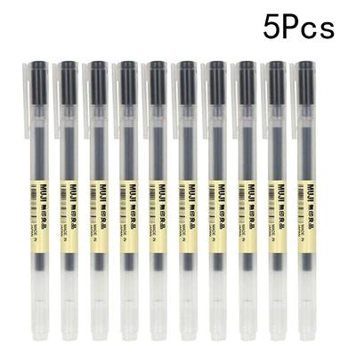 5 pezzi Muji Moma Giappone 0,38 mm/0,5 mm penna inchiostro gel non tossico blu/nero