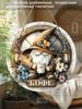 2D Flat Hanging Decorative Signs, Interior Wall or Door Decoration, Patterns Are Gnomes and Coffee, Interesting Gifts for Family and Friends
