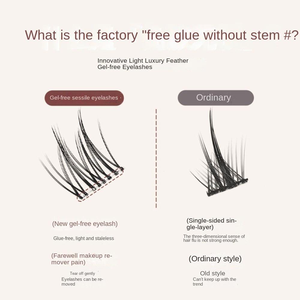 Mit Jelly Klebestreifen Manga Wimpern Ohne Ansatz Ohne Kleber 3D Falsche Wimpern Make-up Zubehör