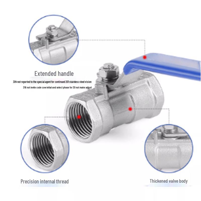 304 Stainless Steel One-Piece Ball Valve