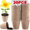 New 30-10PCS Biodegradable Pulp Nursery Cup Seedling Germination Cultivation Pot Garden Greenhouse Agriculture Planting Supplies