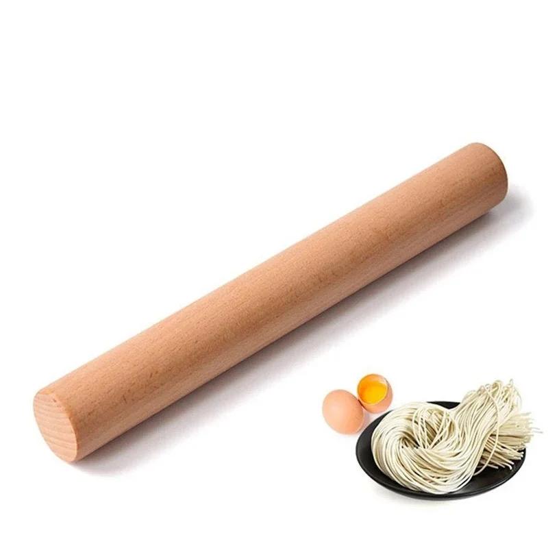 

Solid Beech New Beech Solid Wood Household Dumpling Skin Mini Rolling Pins Pin Stick Dough Baking Tool Gadgets Roller Kitchen 30cm темного кольору хакі
