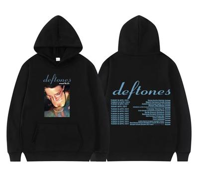 Deftones Around The Fur Tour Sudadera con Capucha de Concierto de Banda Unisex Hip Hop Sudaderas con Capucha Jersey Unisex Moda Femenina y2k Sudadera Unisex Streetwea Unisex