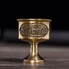 Reine Kupfer Messing Opferbecher Verblassen nicht Hohe Füße Weinglas Kreativer Kupfer Gottesbecher Büro