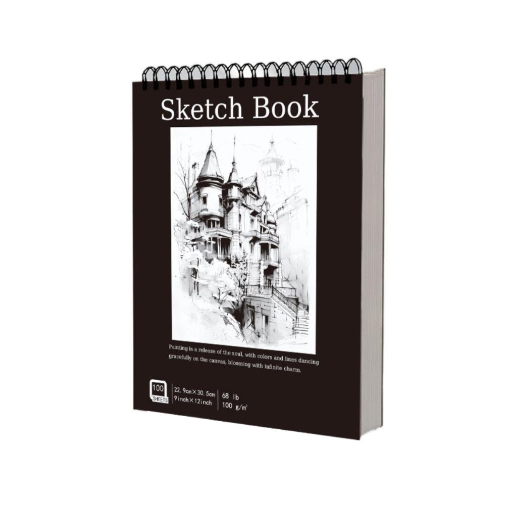 100 Sheets Thick Drawing Paper Spiral Bound Artist Sketch Pad Premium Coil A4 Sketchbook  Sketch
