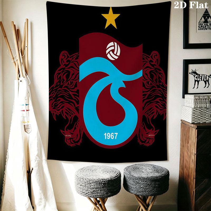 Trabzonspor Wall Hanging Printed Fabric Blanket Decorative Tapestries for Bedroom Living Room Home Decor