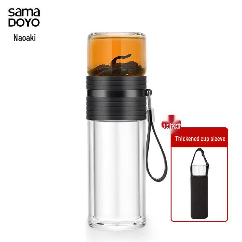 Shangming Double-Wall Glass Tea Infuser Bottle