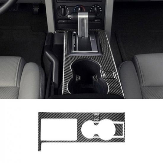 5x Carbon Fiber Gear Shift Panel Interior Decorative Trim For Ford Mustang 05-08