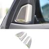 Silver Steel Rear A Post Speaker Frame Cover Trim Fit For BMW X5 F15 2014-2018