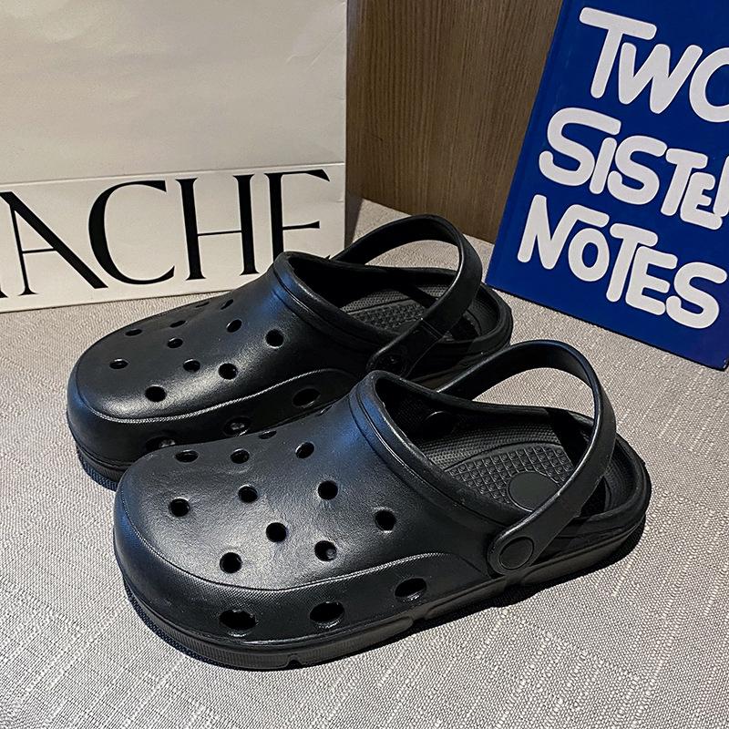 Hole shoes women's outer wear summer thick-soled bag head breathable couple sandals non-slip operating room sandals men