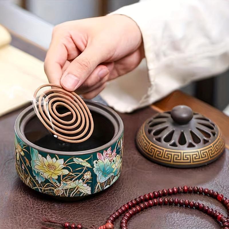 Large Enamel Craft Ceramic Incense Burner,exquisite Home Decoration Ornaments,sandalwood Agarwood Incense Tower Reflux Incense Burner, Creative Gifts