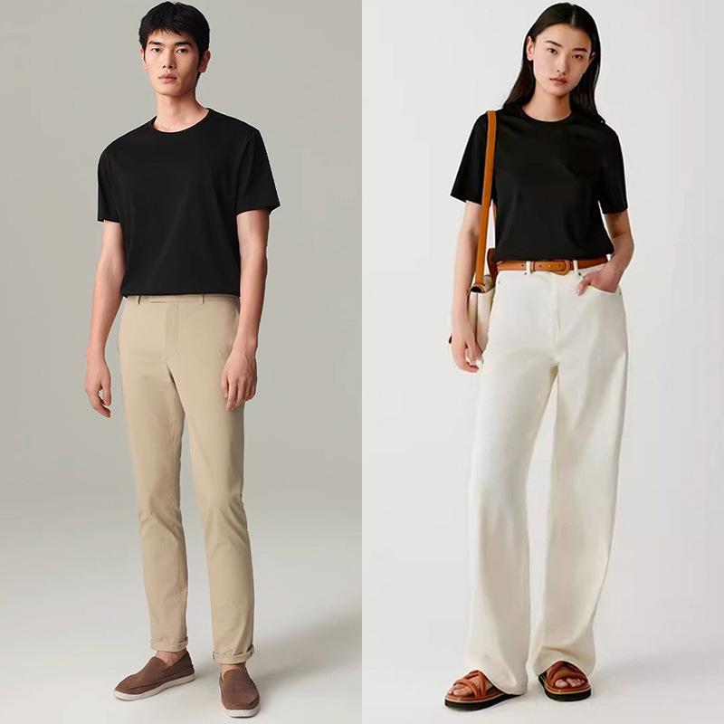 

Yu Yue MUJTM Unisex 220g Combed Cotton White Crew Neck T-Shirt XXL чёрный