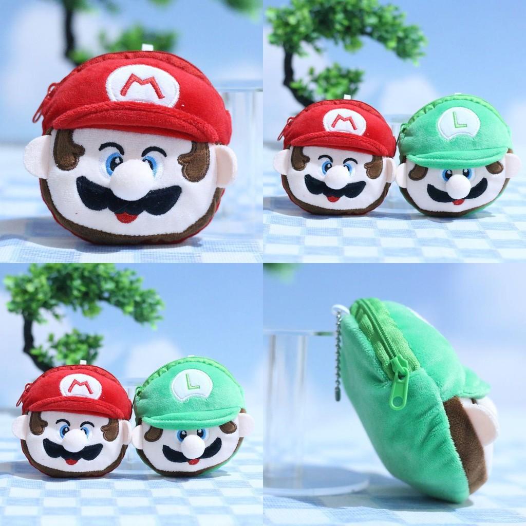 Adorable Super Mario Plush Toy Coin Purse Keychain Soft Doll Accessory For Kids