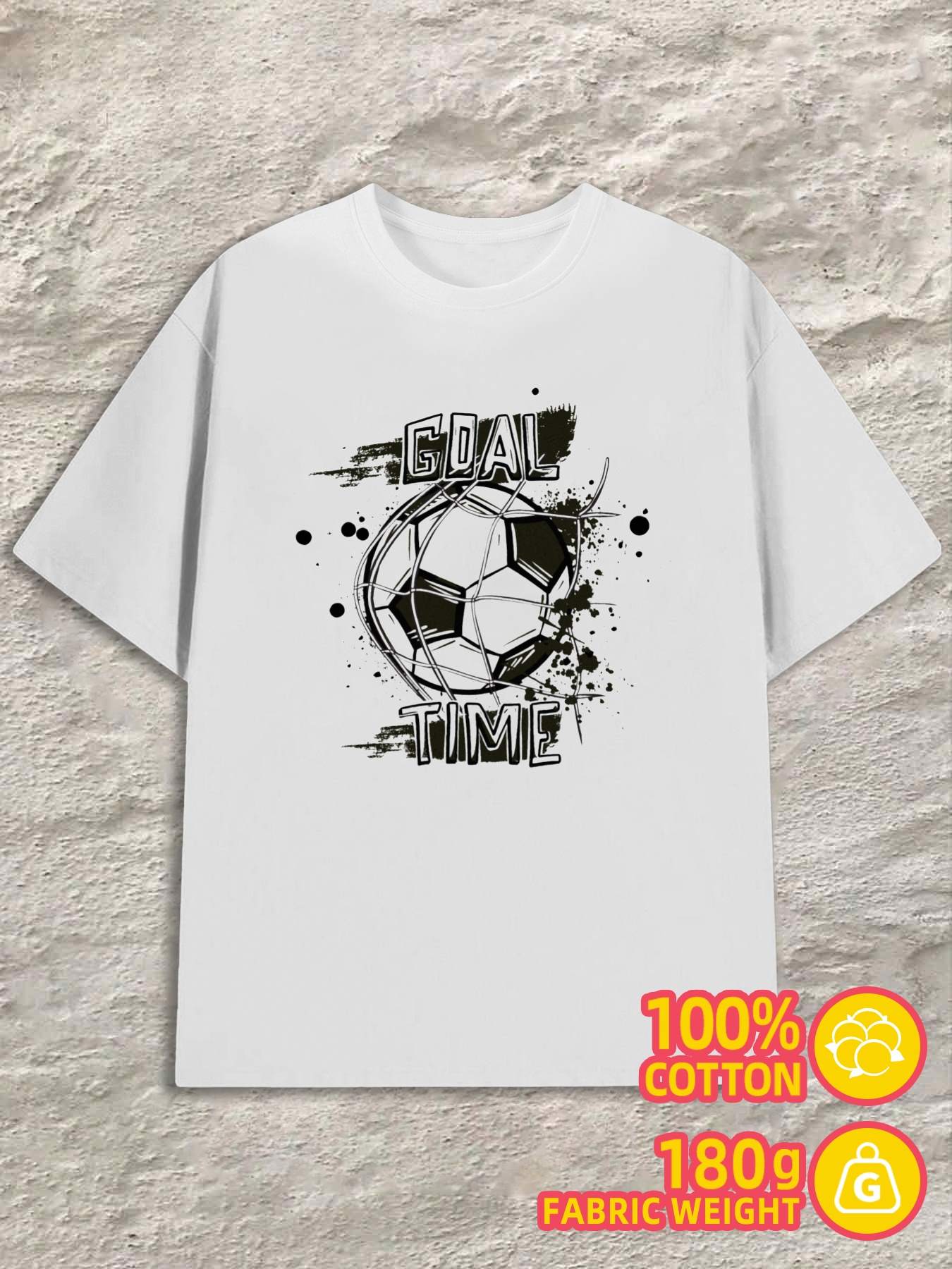 

T-Shirt Y2K 100 Soccer Goal Time Loose Fit S