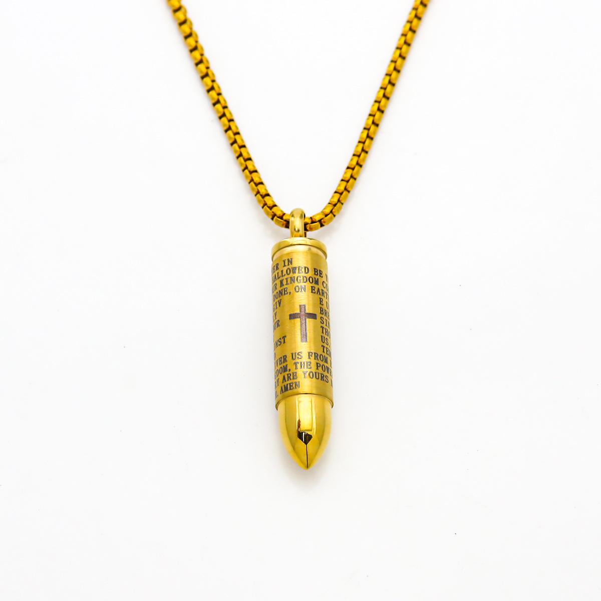 

Accessories Titanium Steel Men S Personalized Bullet Pendant Unscrewable Bullet Military Fan Necklace Vintage Accessories