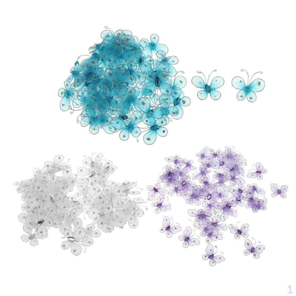 

150 шт. сетчатые чулки с блестками и бабочками, украшение «сделай сам», цвет