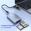 2 In 1 CFexpress Type A B SD Card Reader CF Express Reader with USB C Cable Memory Card Adapter For Android/Windows/OS for SLR