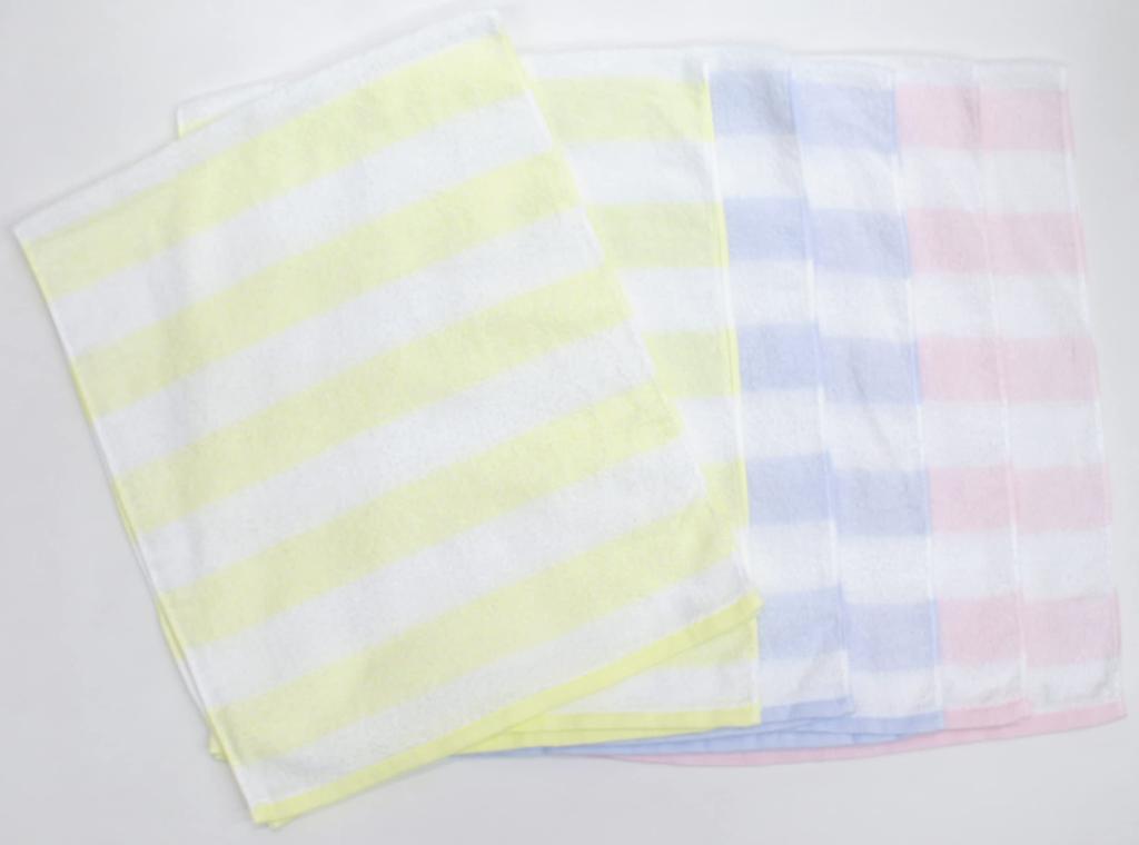 Oboro Border Bath Towel Set of 6 Ladies'