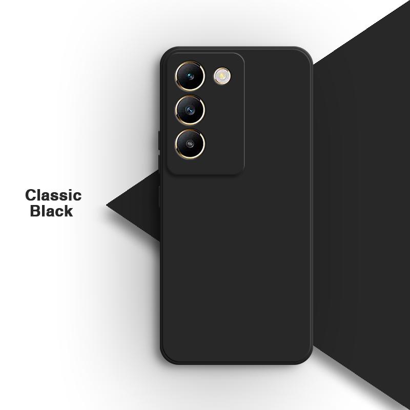 Soft Square Phone Case for VIVO V40 SE 5G 6.67" Shell Original Candy Funda Silicone Classic Straight Edge Back Cover Accessories