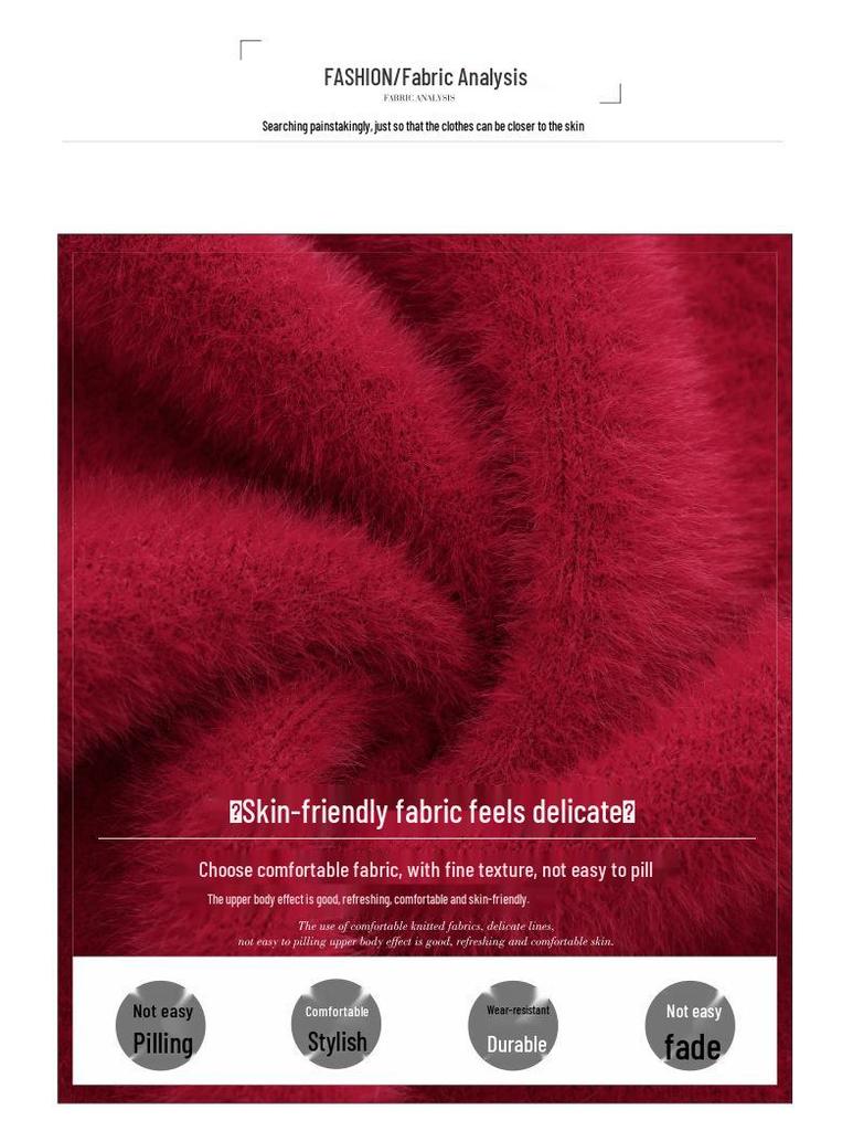 New Mom's Autumn/Winter Fleece-Lined Warm Sweater: Stylish, Thick Base Shirt for Middle-Aged and Elderly.
