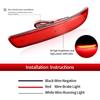 2pcs Car Red LED Rear Bumper Reflector Tail Brake Stop Light Accessories 63147158950/7625714988463 For BMW X5 E70 M 2006-2013