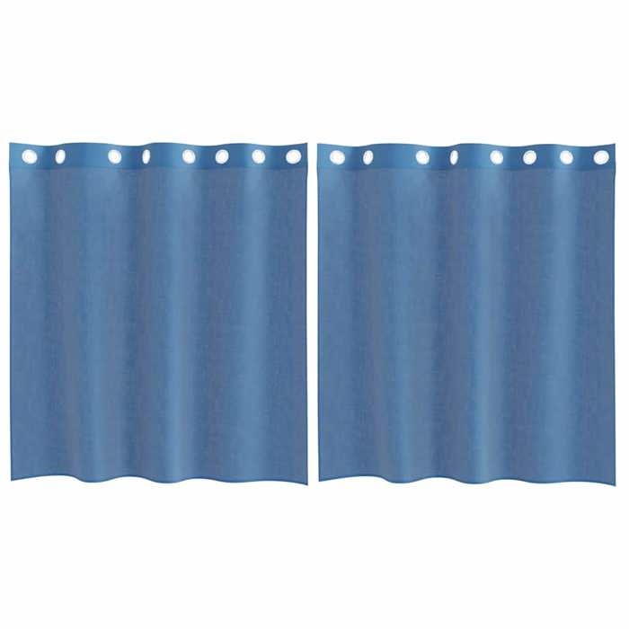 VidaXL Voile Curtains with Eyelets 2 Pcs Royal Blue, Net Curtain, Sheer Curtain, Window Voile, Treatment of 4102113