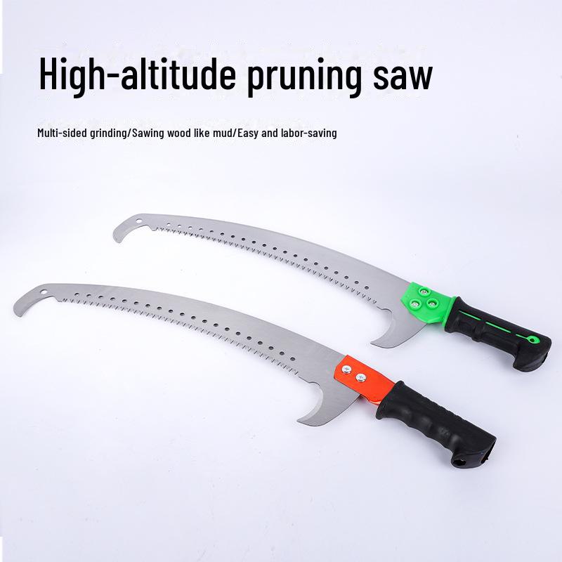 High Altitude Pruning Hand Saw for Thick Branches - Double Hook Design for Garden and Fruit Tree Maintenance