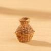 Simulation Dollhouse Miniature Chair Furniture Decoration Simulation Bamboo Basket  Kid Toys